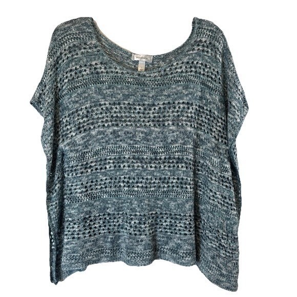 dressbarn Sweaters - Dressbarn Dress barn Lightweight Poncho Knit Cottage Grandmacore Boho Large